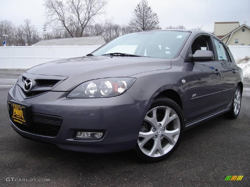 2008 MAZDA3 s Touring Hatchback - Galaxy Gray Mica / Black photo #1