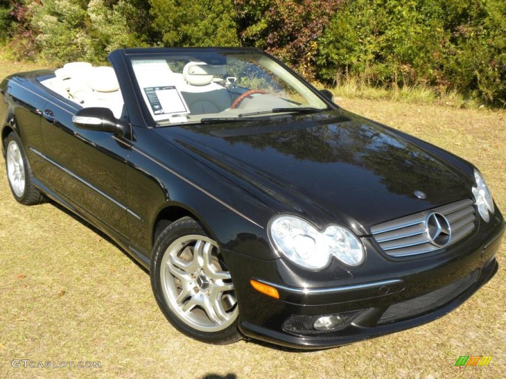 2004 CLK 500 Cabriolet - Black / Ash photo #1