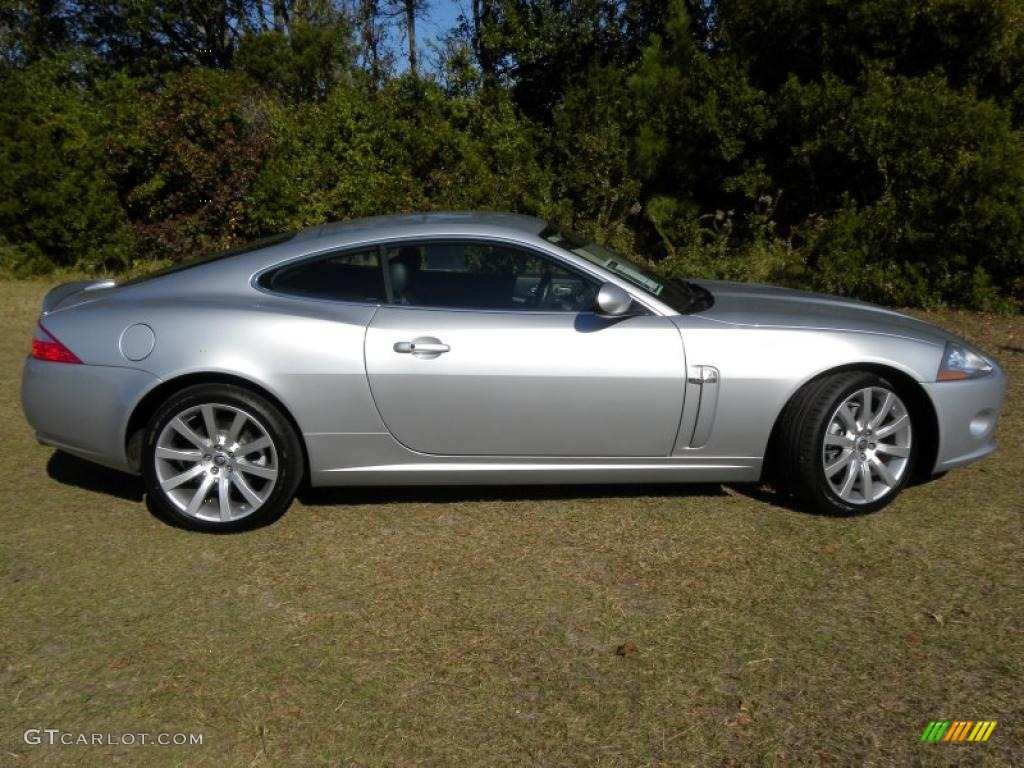 Liquid Silver Metallic 2008 Jaguar XK XK8 Coupe Exterior Photo #41086487
