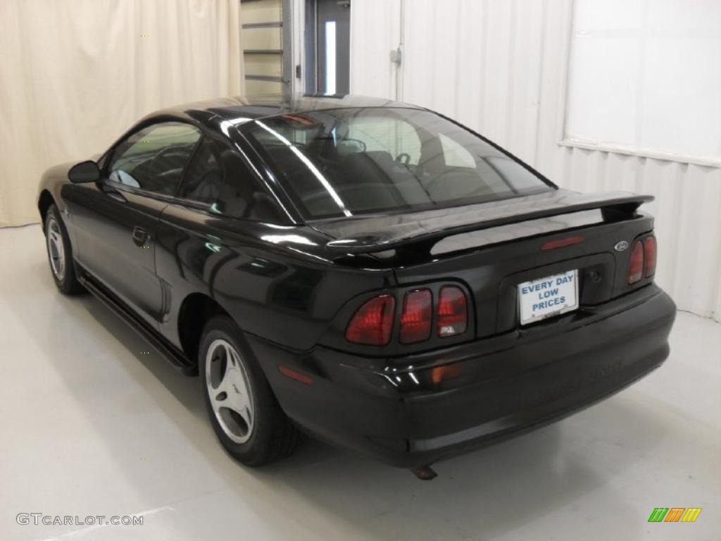 1998 Mustang V6 Coupe - Black / Charcoal Grey photo #2