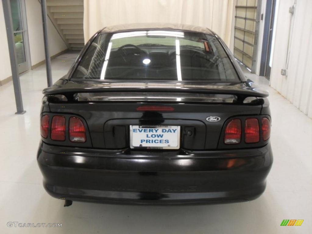 1998 Mustang V6 Coupe - Black / Charcoal Grey photo #3