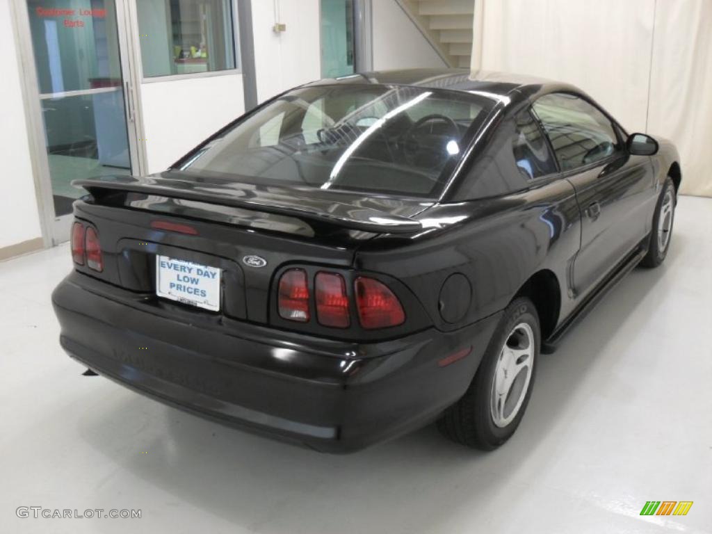 1998 Mustang V6 Coupe - Black / Charcoal Grey photo #4
