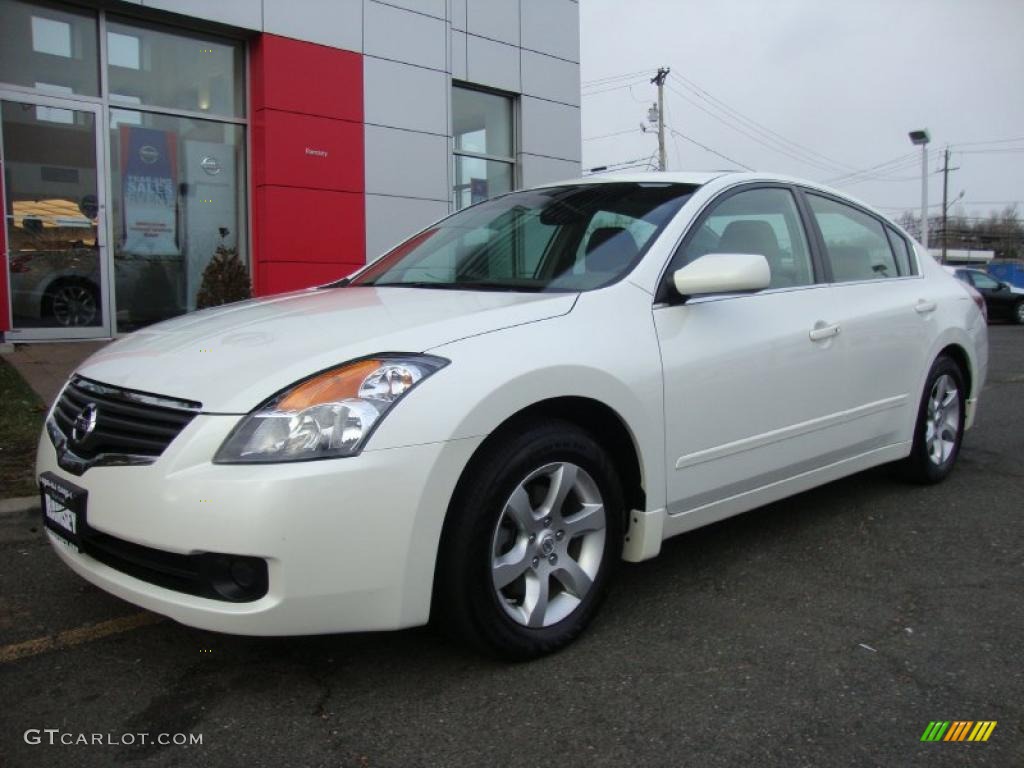 2008 Altima 2.5 SL - Winter Frost Pearl / Blond photo #1