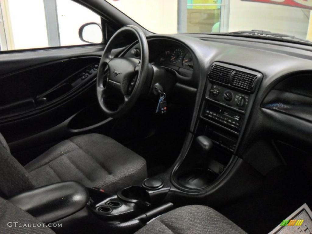 1998 Mustang V6 Coupe - Black / Charcoal Grey photo #20