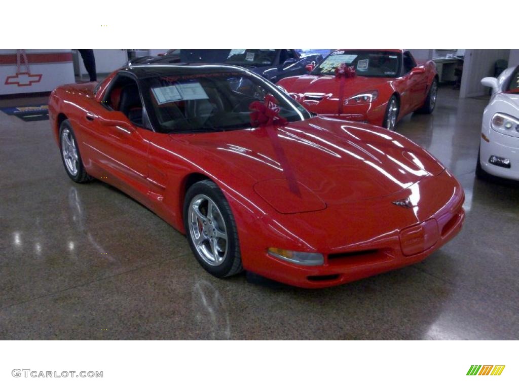 2001 Corvette Coupe - Torch Red / Black photo #2