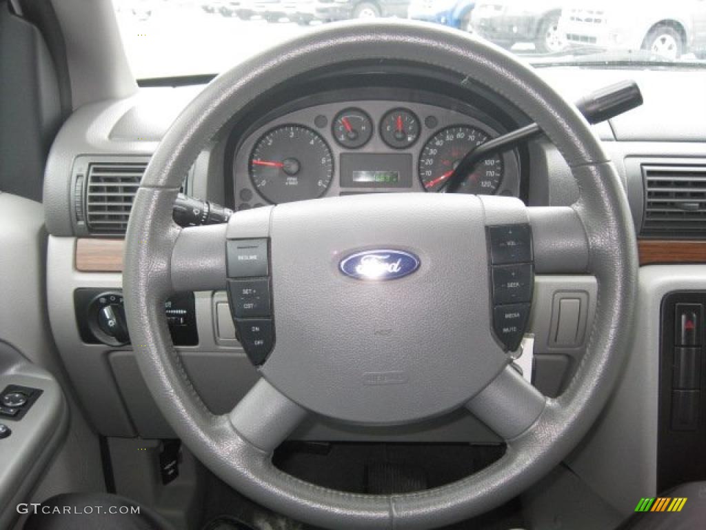 2004 Ford Freestar SEL Flint Grey Steering Wheel Photo #41088444