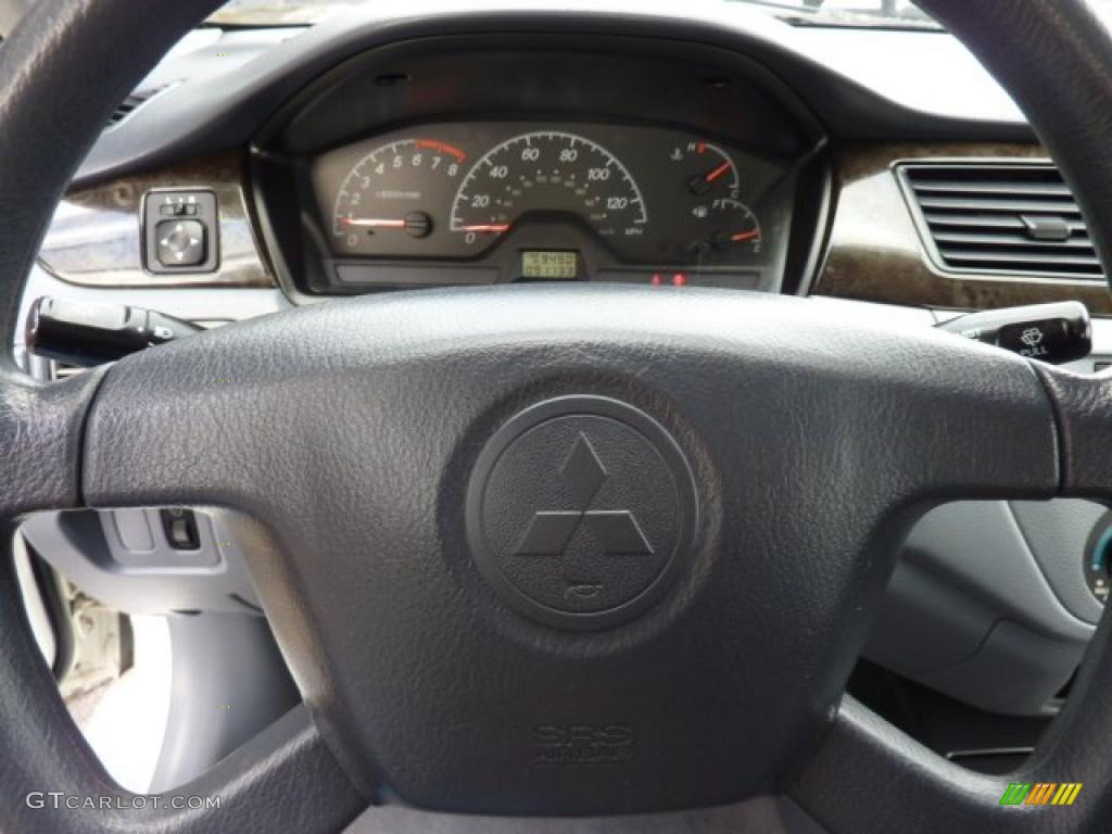 2002 Mitsubishi Lancer ES Gray Steering Wheel Photo #41088480