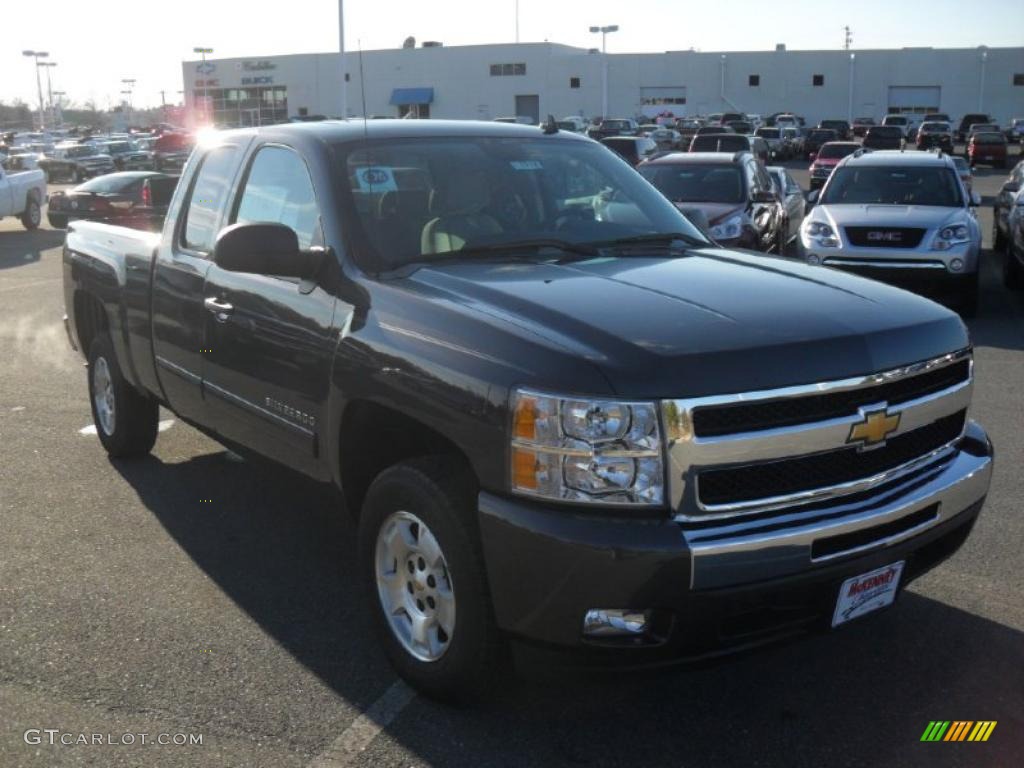 2011 Silverado 1500 LT Extended Cab - Taupe Gray Metallic / Light Titanium/Ebony photo #5