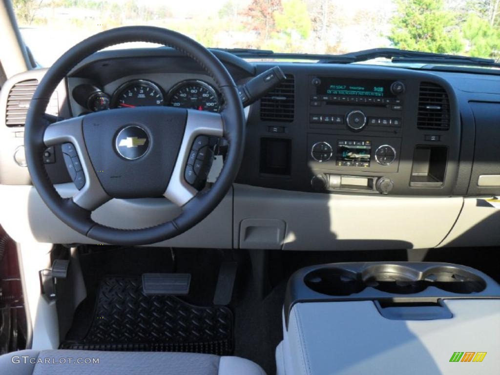 2011 Silverado 1500 LT Extended Cab - Taupe Gray Metallic / Light Titanium/Ebony photo #16