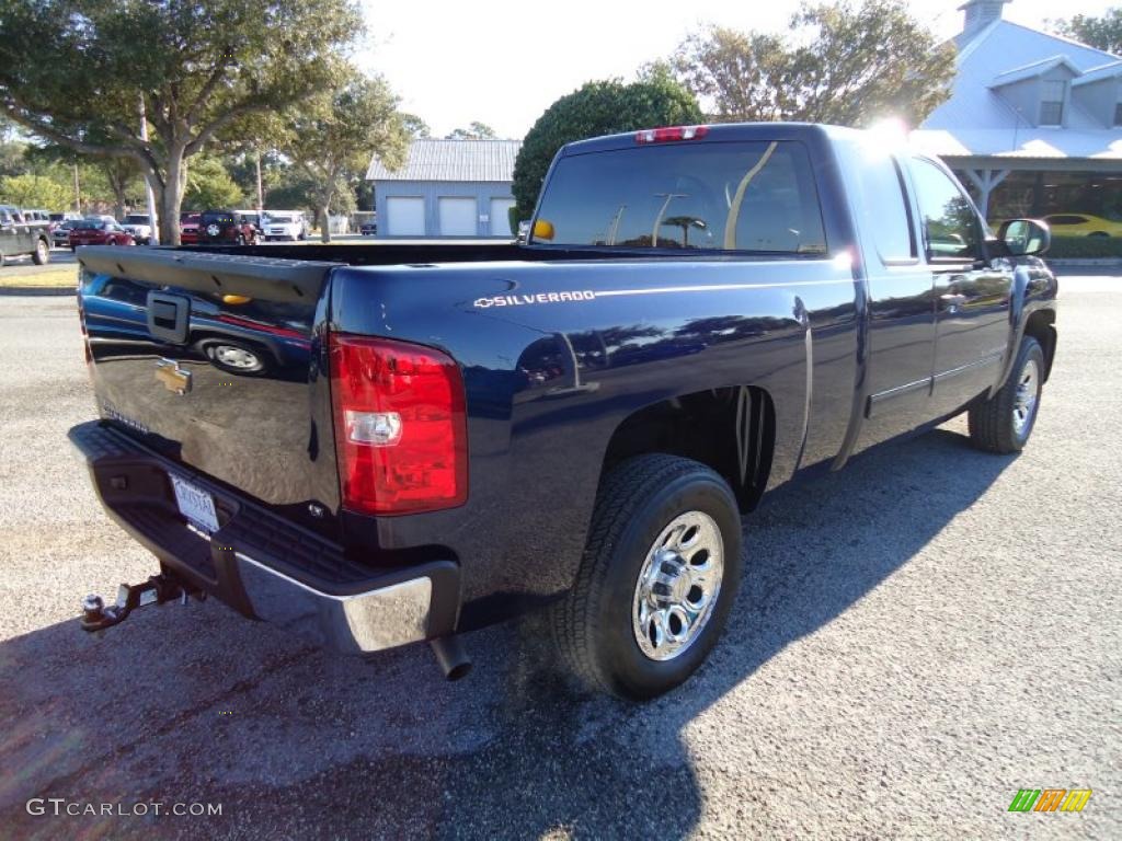 2009 Silverado 1500 LT Extended Cab - Imperial Blue Metallic / Light Titanium photo #10