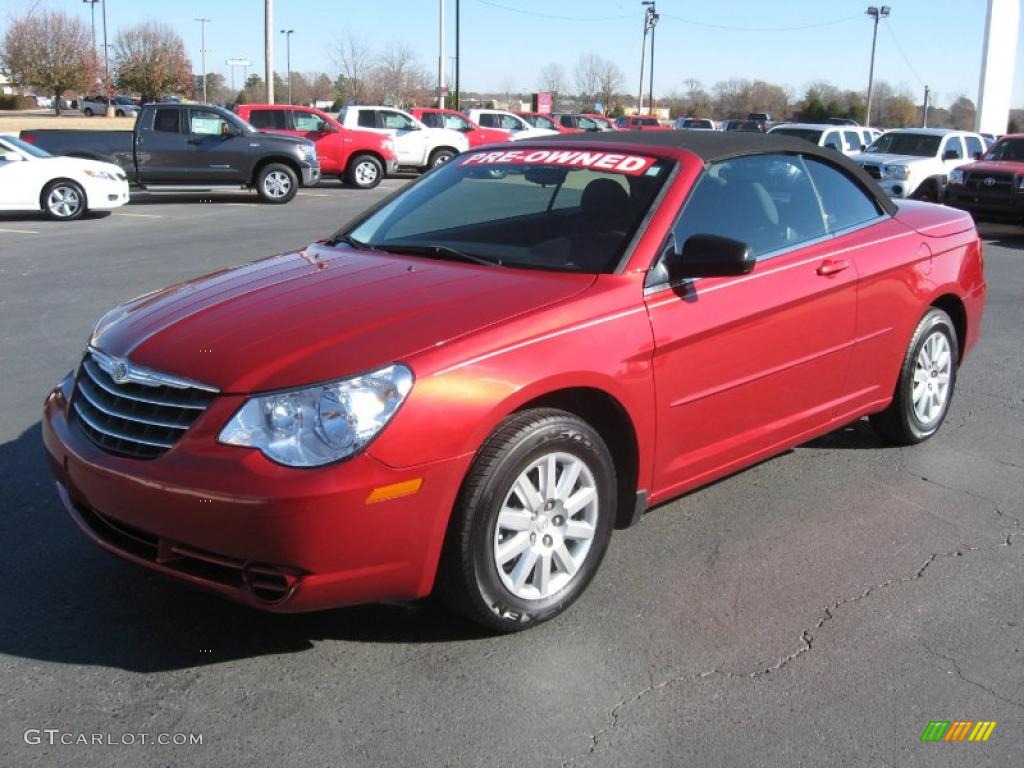 Inferno Red Crystal Pearl 2009 Chrysler Sebring LX Convertible Exterior Photo #41097189