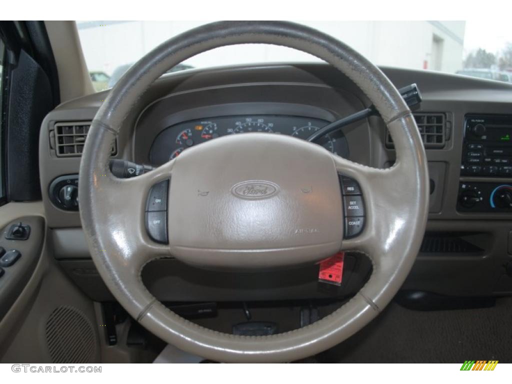 2000 Ford Excursion Limited 4x4 Medium Parchment Steering Wheel Photo #41097949