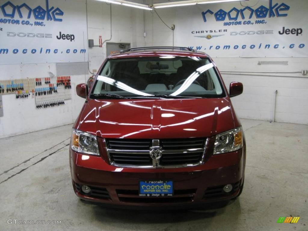 2010 Grand Caravan SXT Crew - Deep Cherry Red Crystal Pearl / Medium Slate Gray/Light Shale photo #5