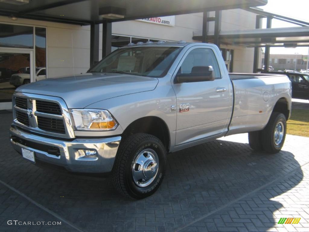 Bright Silver Metallic 2011 Dodge Ram 3500 HD SLT Regular Cab 4x4 Dually Exterior Photo #41100185