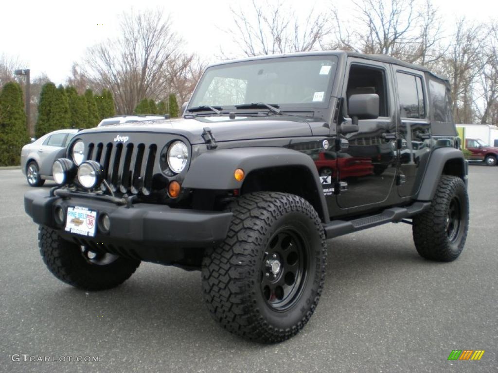 Black 2009 Jeep Wrangler Unlimited X 4x4 Exterior Photo #41101706