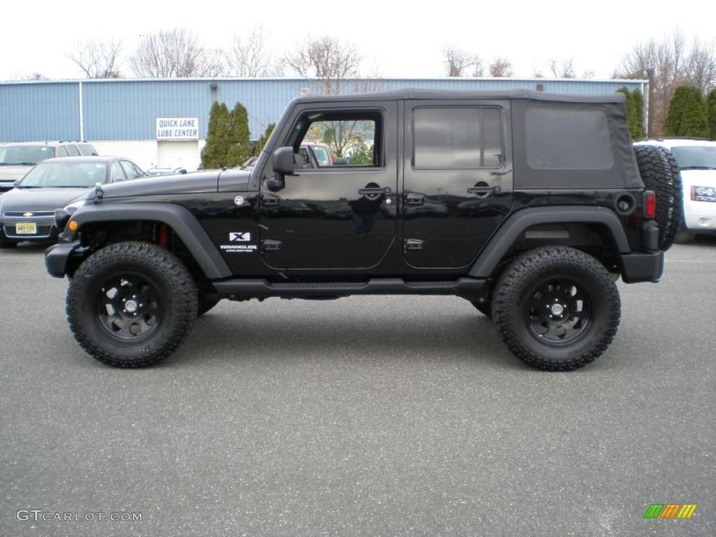 Black 2009 Jeep Wrangler Unlimited X 4x4 Exterior Photo #41101739