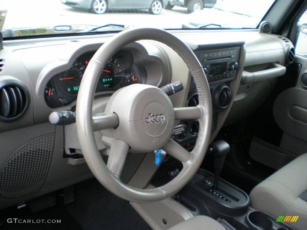 Dark Khaki/Medium Khaki Interior 2009 Jeep Wrangler Unlimited X 4x4 Photo #41101786