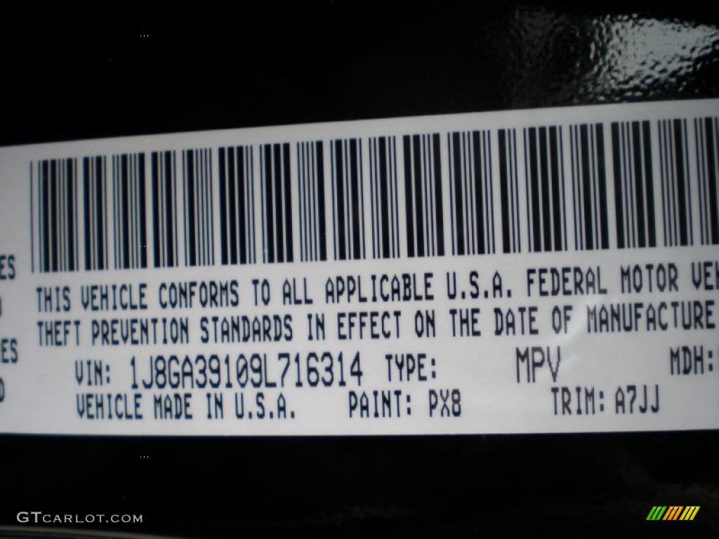 2009 Wrangler Unlimited Color Code PX8 for Black Photo #41101834