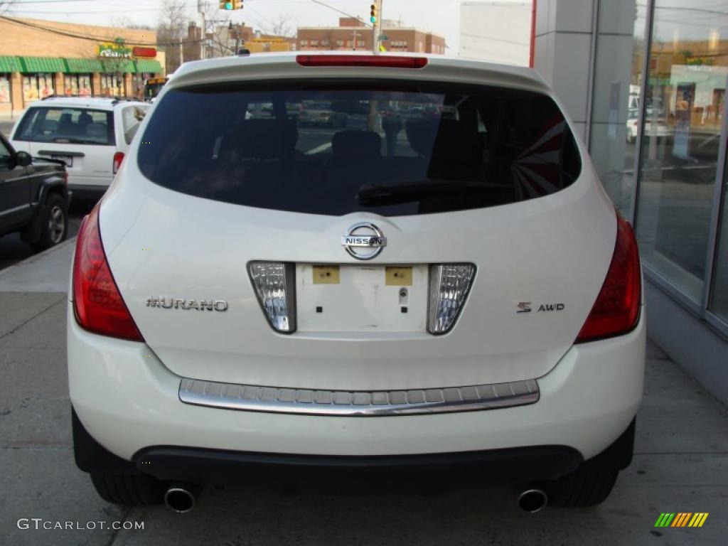 2007 Murano S AWD - Glacier Pearl White / Cafe Latte photo #5