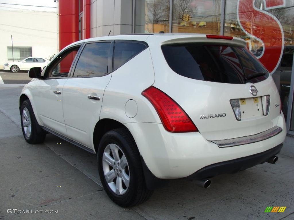 2007 Murano S AWD - Glacier Pearl White / Cafe Latte photo #6