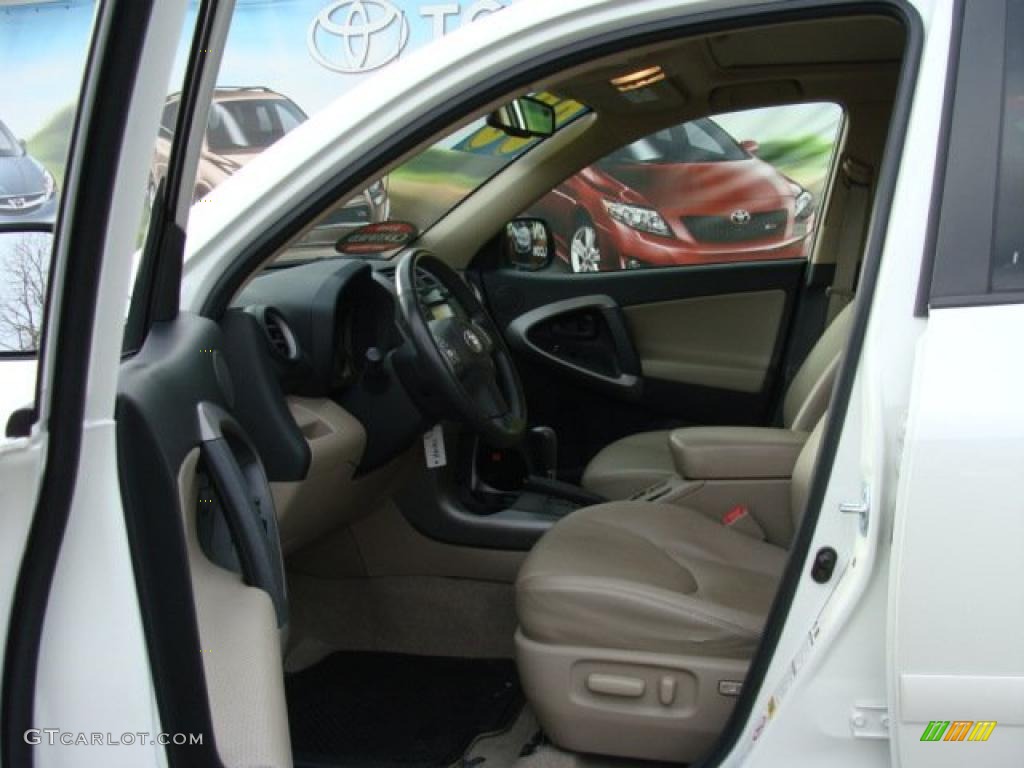 2008 RAV4 Limited V6 4WD - Blizzard Pearl White / Taupe photo #7