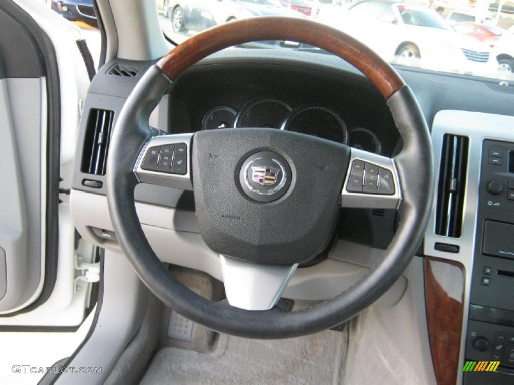 2008 Cadillac STS V8 Light Gray Steering Wheel Photo #41104334