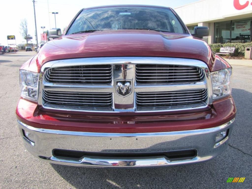 2011 Ram 1500 Big Horn Quad Cab - Deep Cherry Red Crystal Pearl / Dark Slate Gray/Medium Graystone photo #2