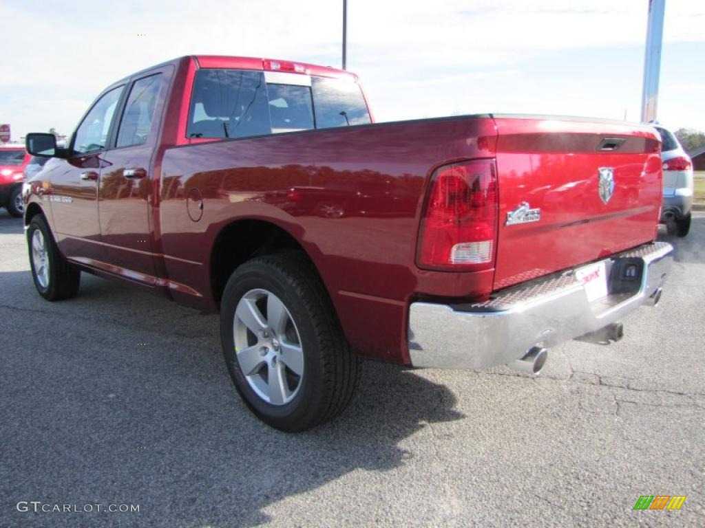 2011 Ram 1500 Big Horn Quad Cab - Deep Cherry Red Crystal Pearl / Dark Slate Gray/Medium Graystone photo #5