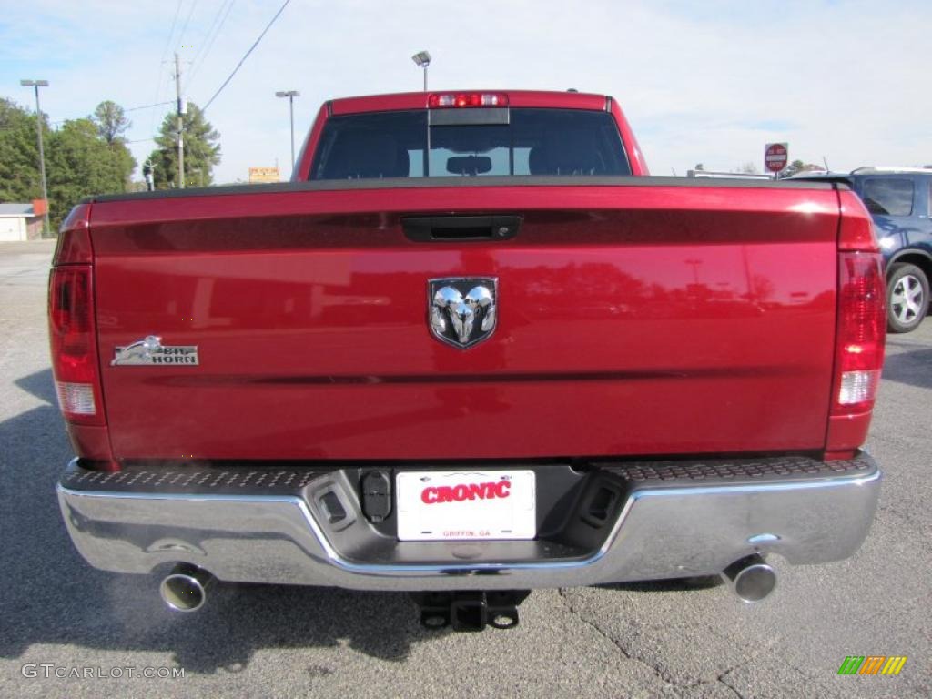 2011 Ram 1500 Big Horn Quad Cab - Deep Cherry Red Crystal Pearl / Dark Slate Gray/Medium Graystone photo #6