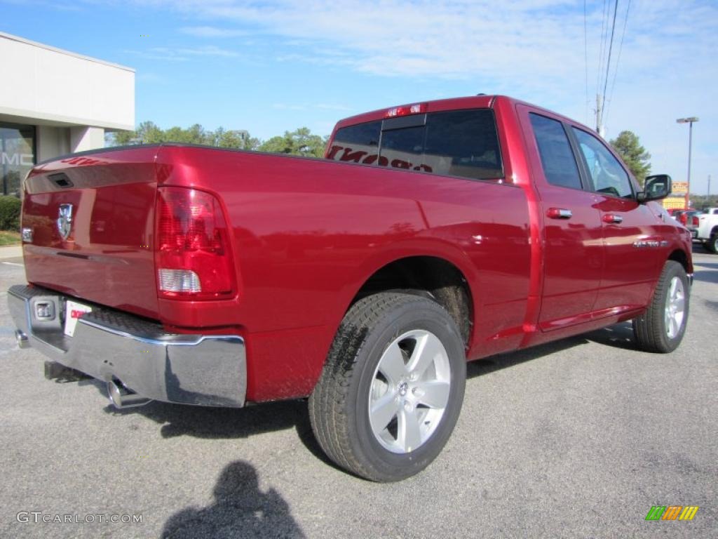 2011 Ram 1500 Big Horn Quad Cab - Deep Cherry Red Crystal Pearl / Dark Slate Gray/Medium Graystone photo #7