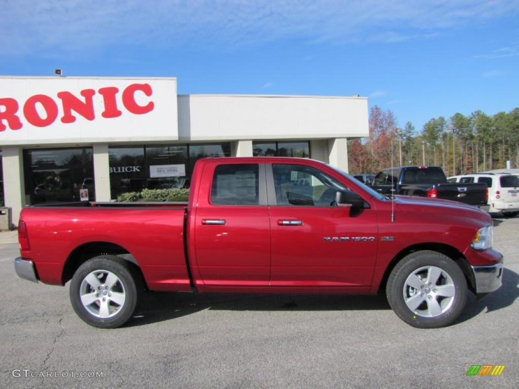 2011 Ram 1500 Big Horn Quad Cab - Deep Cherry Red Crystal Pearl / Dark Slate Gray/Medium Graystone photo #8