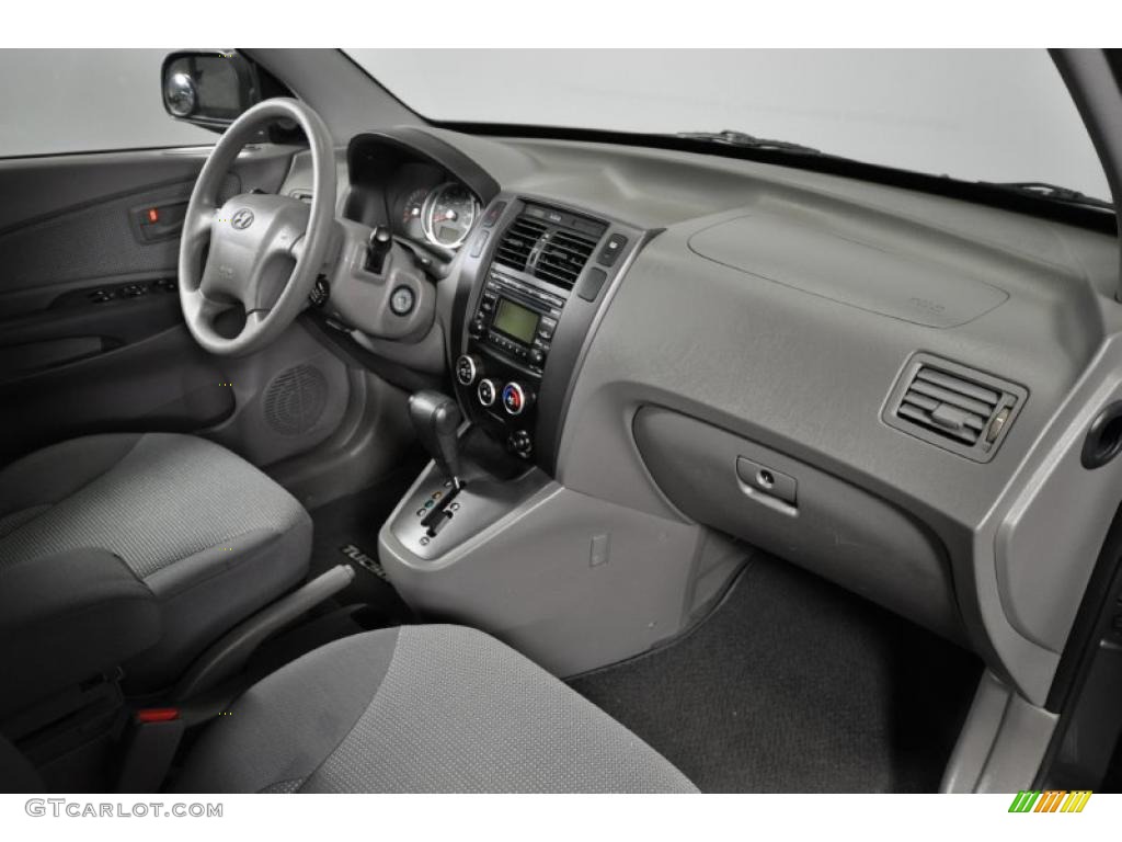 2008 Hyundai Tucson GLS Gray Dashboard Photo #41108074