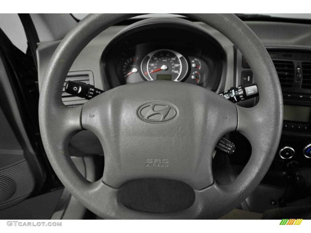 2008 Hyundai Tucson GLS Gray Steering Wheel Photo #41108134
