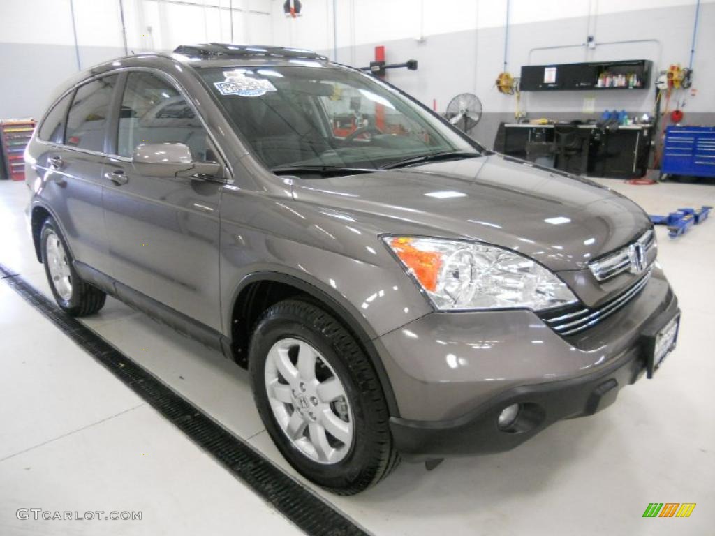 2009 CR-V EX-L 4WD - Urban Titanium Metallic / Black photo #3