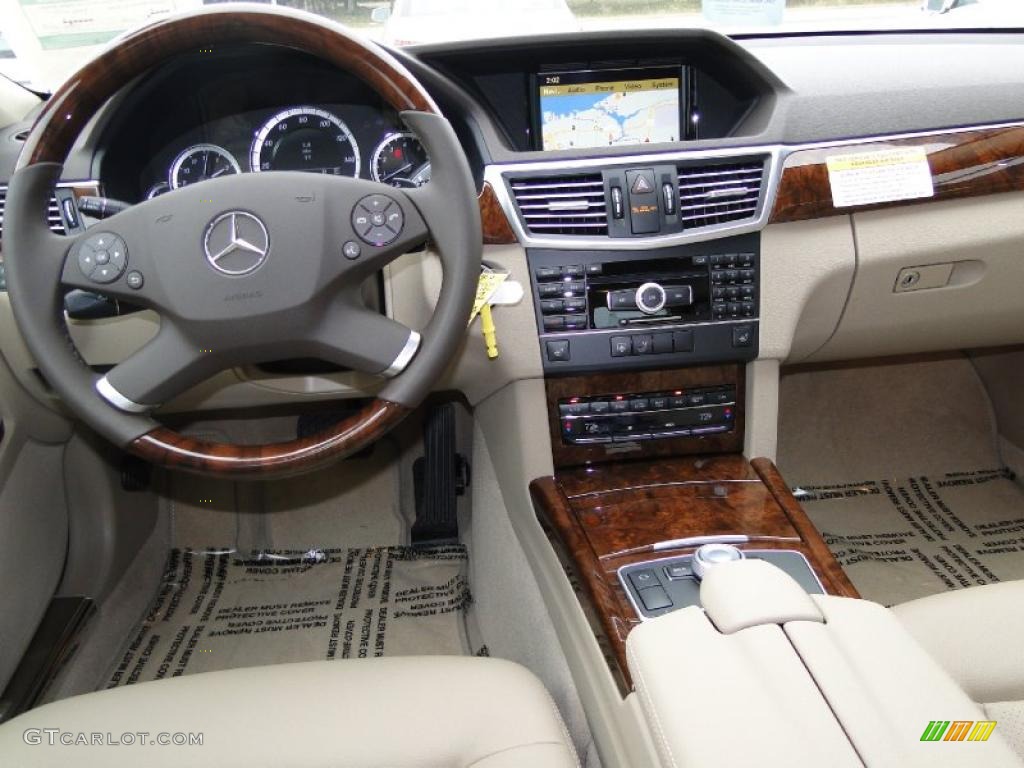 2011 Mercedes-Benz E 350 Sedan Almond/Black Dashboard Photo #41109570