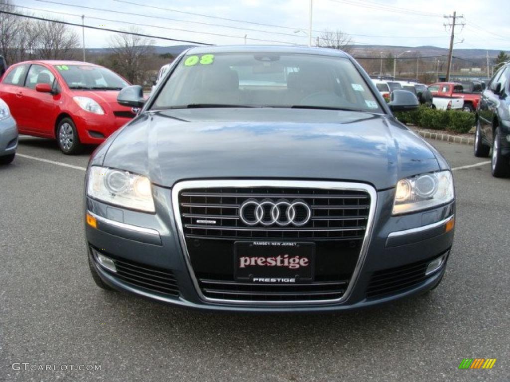 2008 A8 L 4.2 quattro - Oyster Gray Metallic / Amaretto photo #2