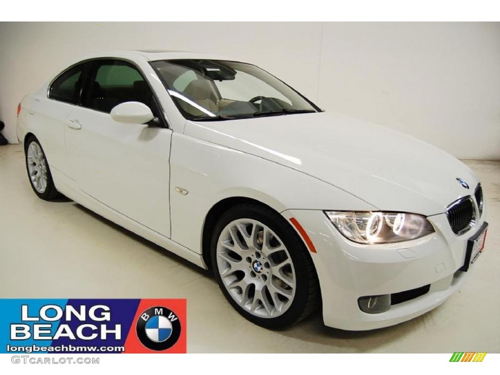 2008 3 Series 328i Coupe - Alpine White / Oyster photo #1