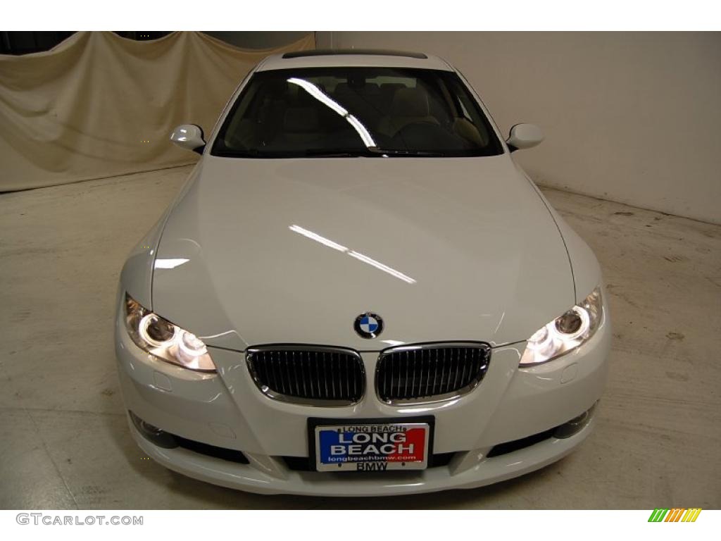 2008 3 Series 328i Coupe - Alpine White / Oyster photo #5