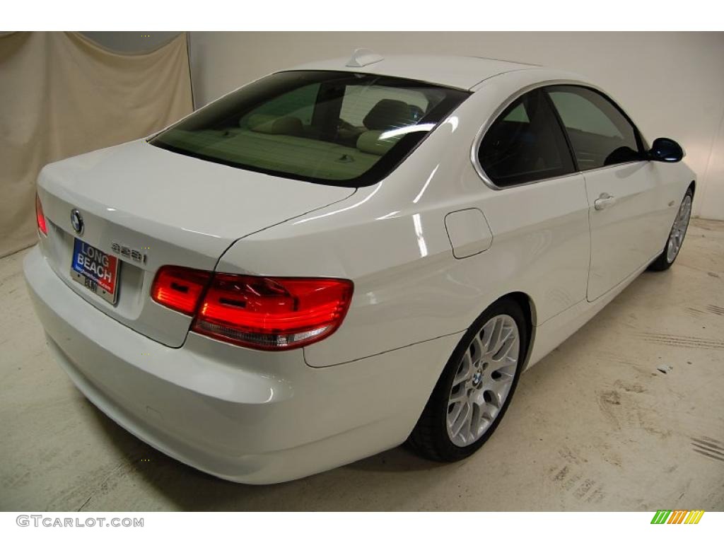 2008 3 Series 328i Coupe - Alpine White / Oyster photo #6
