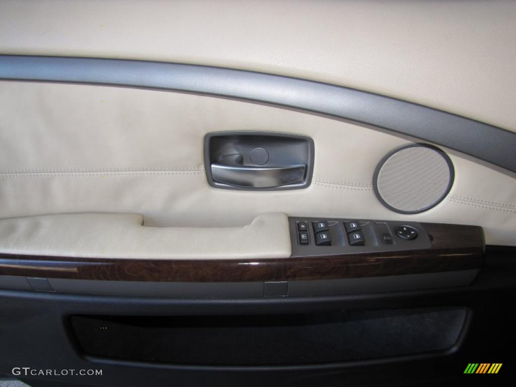 2004 7 Series 745i Sedan - Jet Black / Black/Creme Beige photo #12