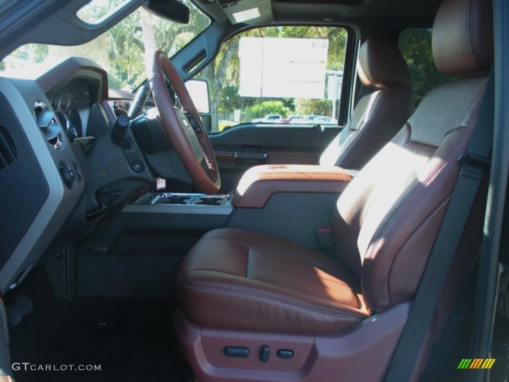 Chaparral Leather Interior 2011 Ford F350 Super Duty King Ranch Crew Cab 4x4 Photo #41119823