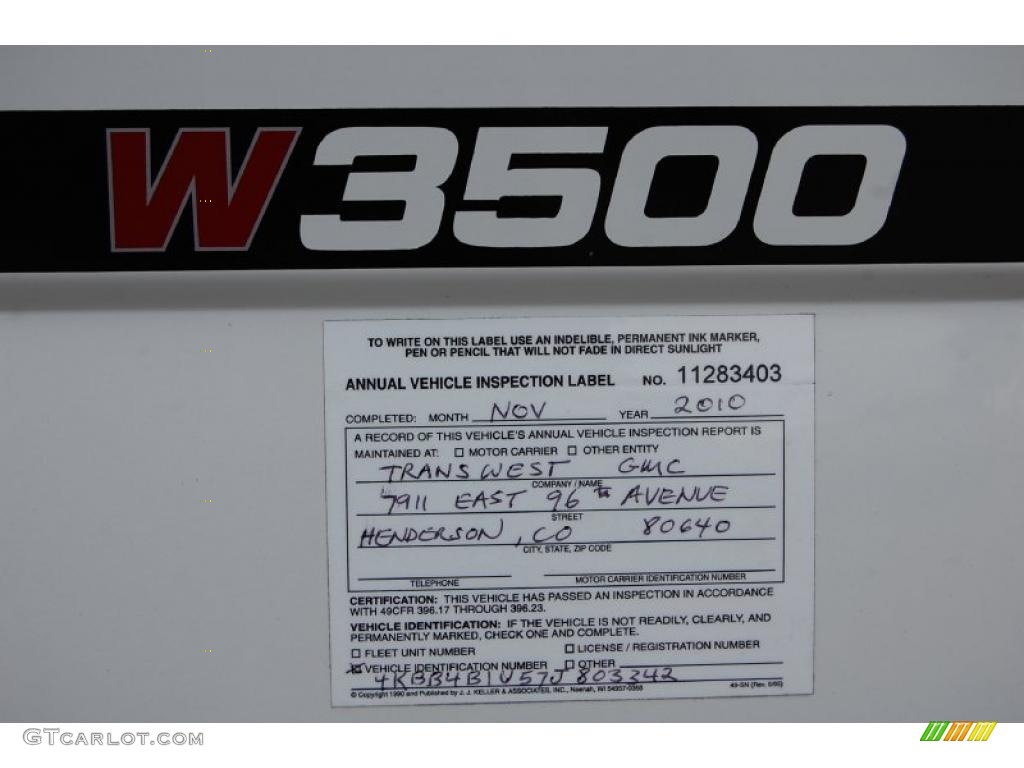 2007 Chevrolet W Series Truck W3500 Commercial Moving Truck Marks and Logos Photo #41121419