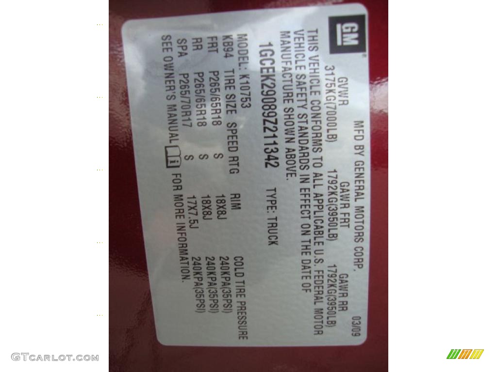 2009 Silverado 1500 LT Extended Cab 4x4 - Deep Ruby Red Metallic / Light Cashmere photo #35