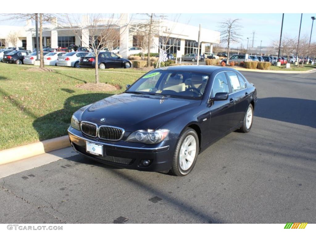 2006 7 Series 750i Sedan - Monaco Blue Metallic / Black/Cream Beige photo #2