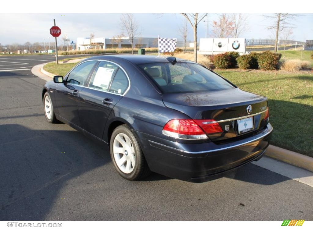 2006 7 Series 750i Sedan - Monaco Blue Metallic / Black/Cream Beige photo #4
