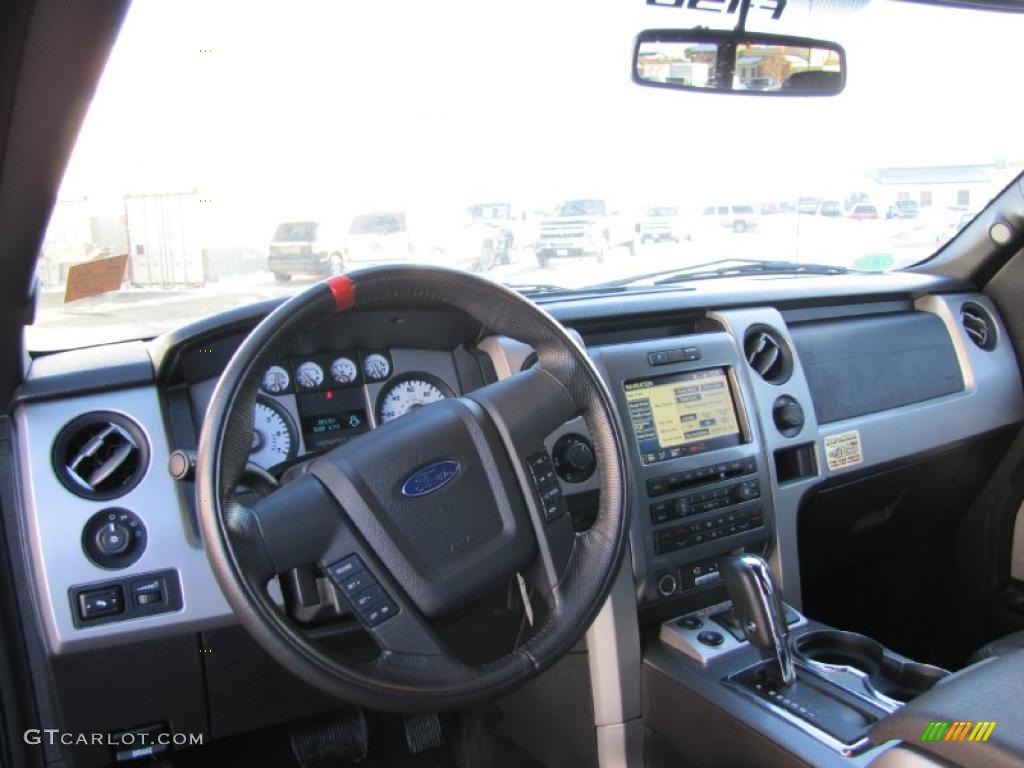 2010 Ford F150 SVT Raptor SuperCab 4x4 Raptor Black Dashboard Photo #41125035