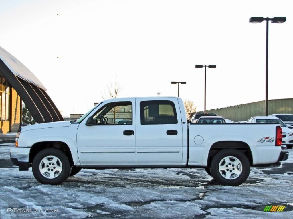 2006 Silverado 1500 LT Crew Cab 4x4 - Summit White / Dark Charcoal photo #1