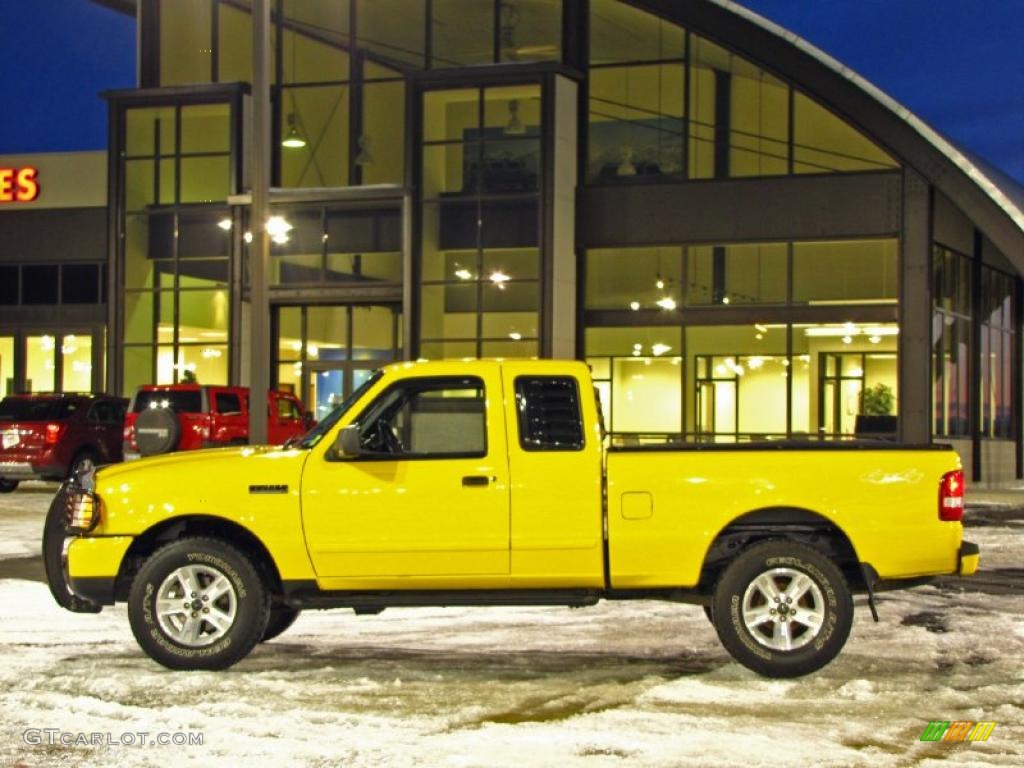 Screaming Yellow 2006 Ford Ranger XLT SuperCab 4x4 Exterior Photo #41125647