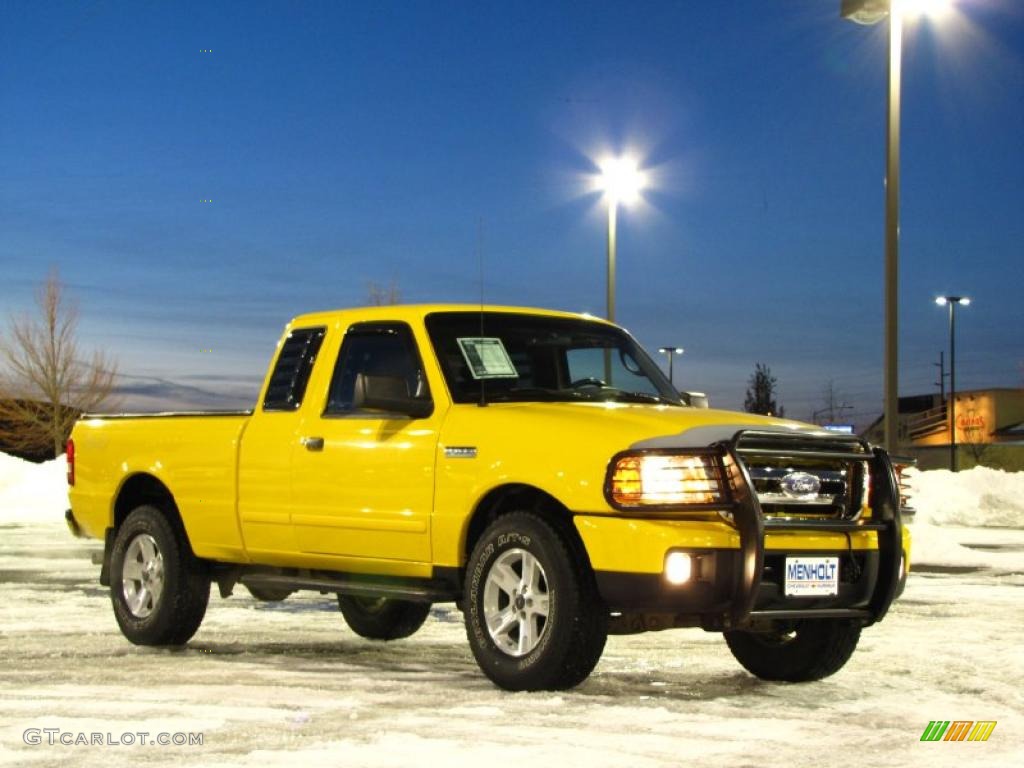 Screaming Yellow 2006 Ford Ranger XLT SuperCab 4x4 Exterior Photo #41125667