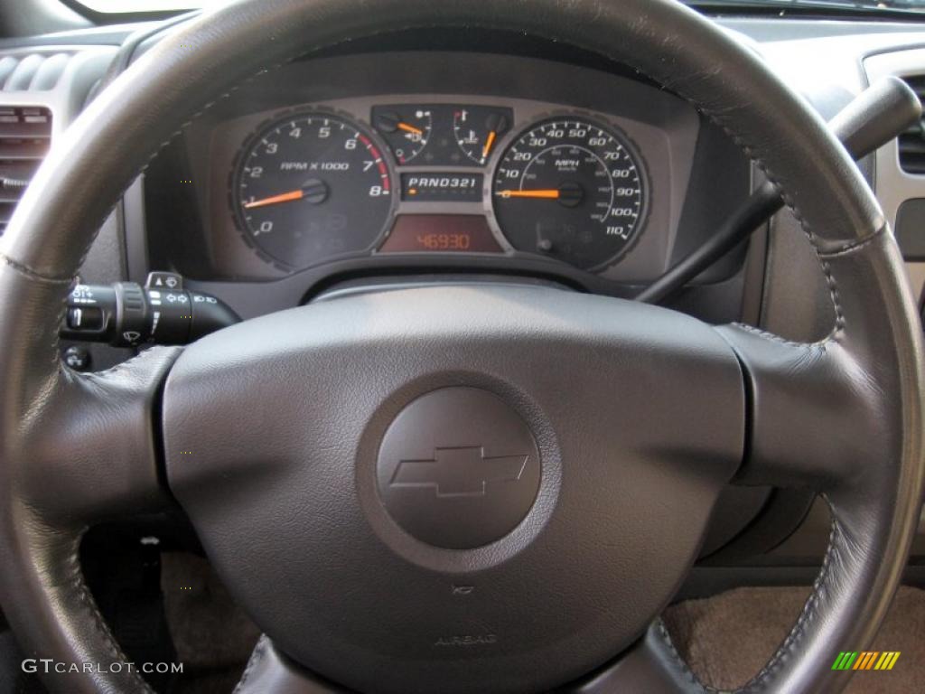 2006 Chevrolet Colorado LT Crew Cab Light Cashmere Steering Wheel Photo #41127119